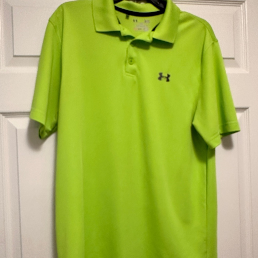 Under Armour Men's Bright Green Polo Shirt